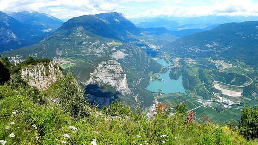 View of Valle dei Laghi with Toblino lake and Santa Massenza lake