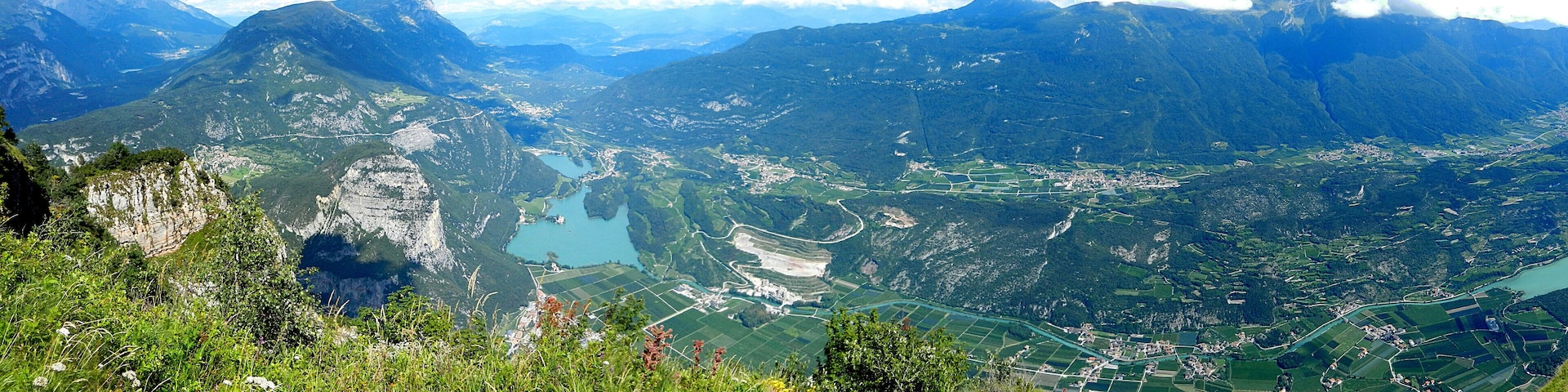 View of Valle dei Laghi with Toblino lake and Santa Massenza lake