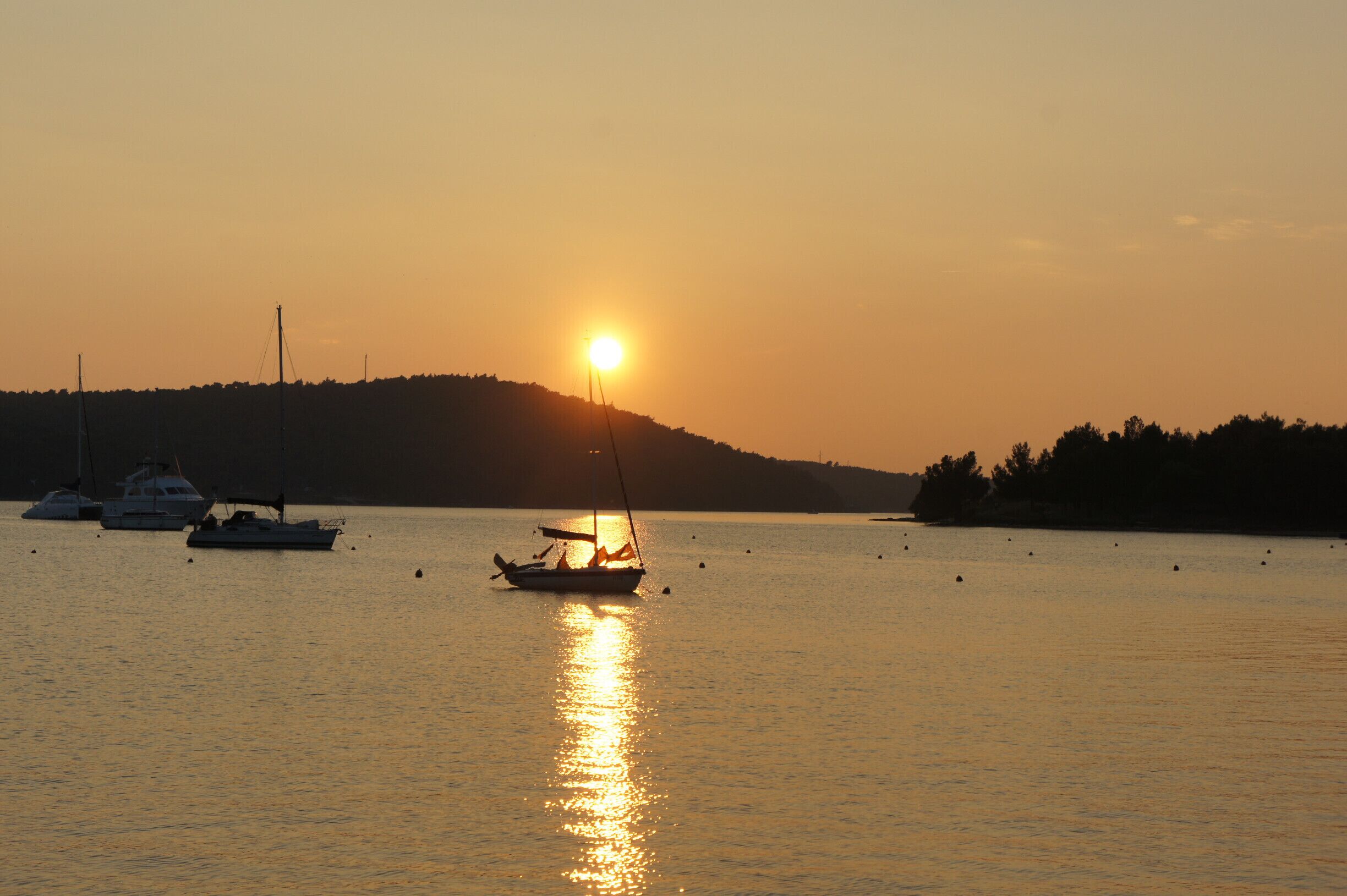 Sunset in Medulin, Croatia. 