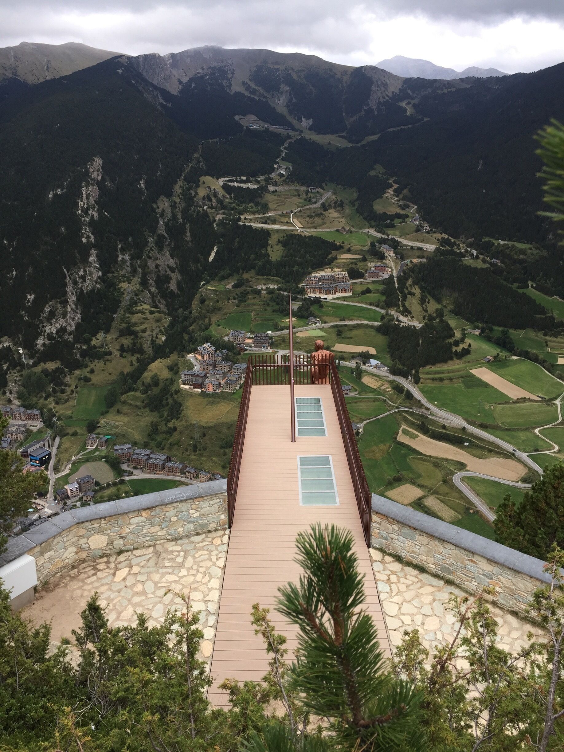 Lookout with a glass floor in Andorra 