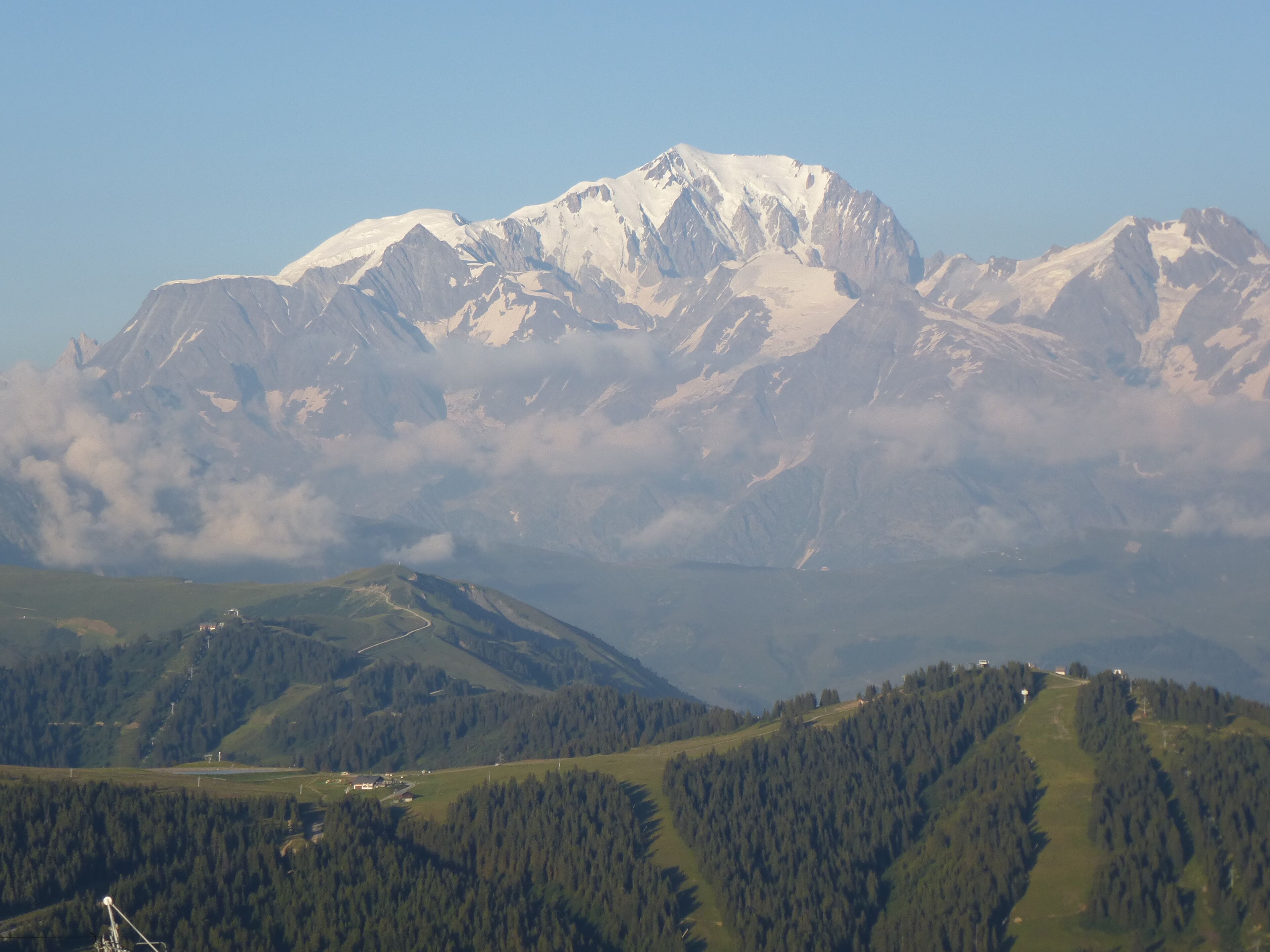 le mont blanc depuis bisanne