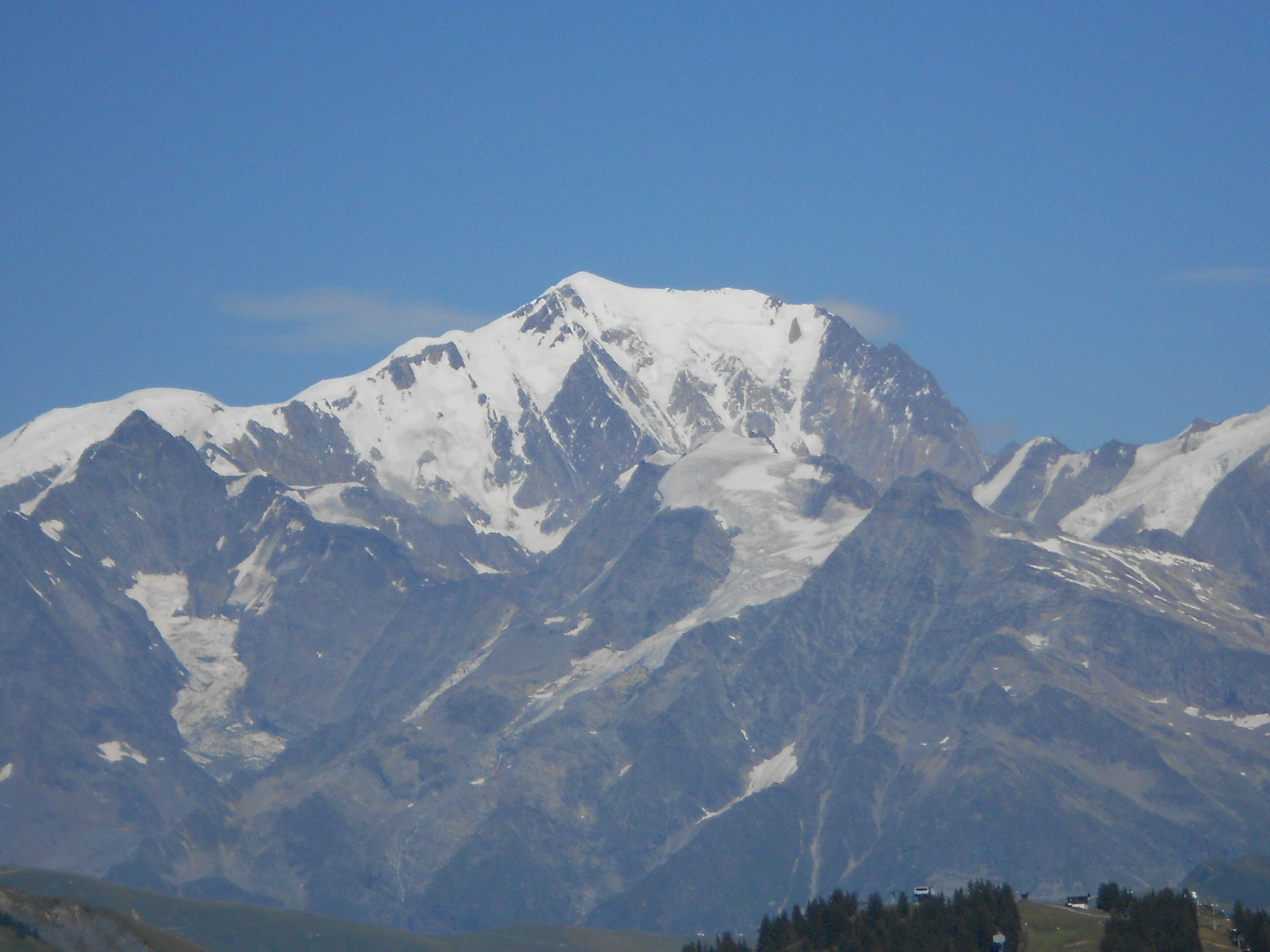 le mont blanc depuis le mont bisanne