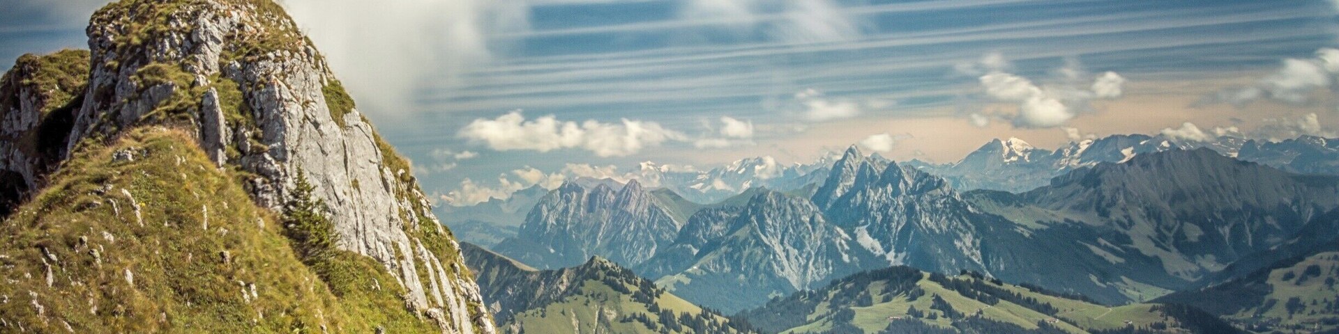 What a view over the magnificent Swiss Alps. Clean air and a view like this, whats not to like.