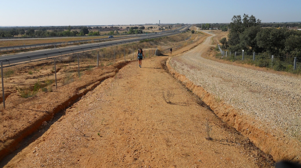 Kilometros después el camino va paralelo a la autovia y a la N-630.