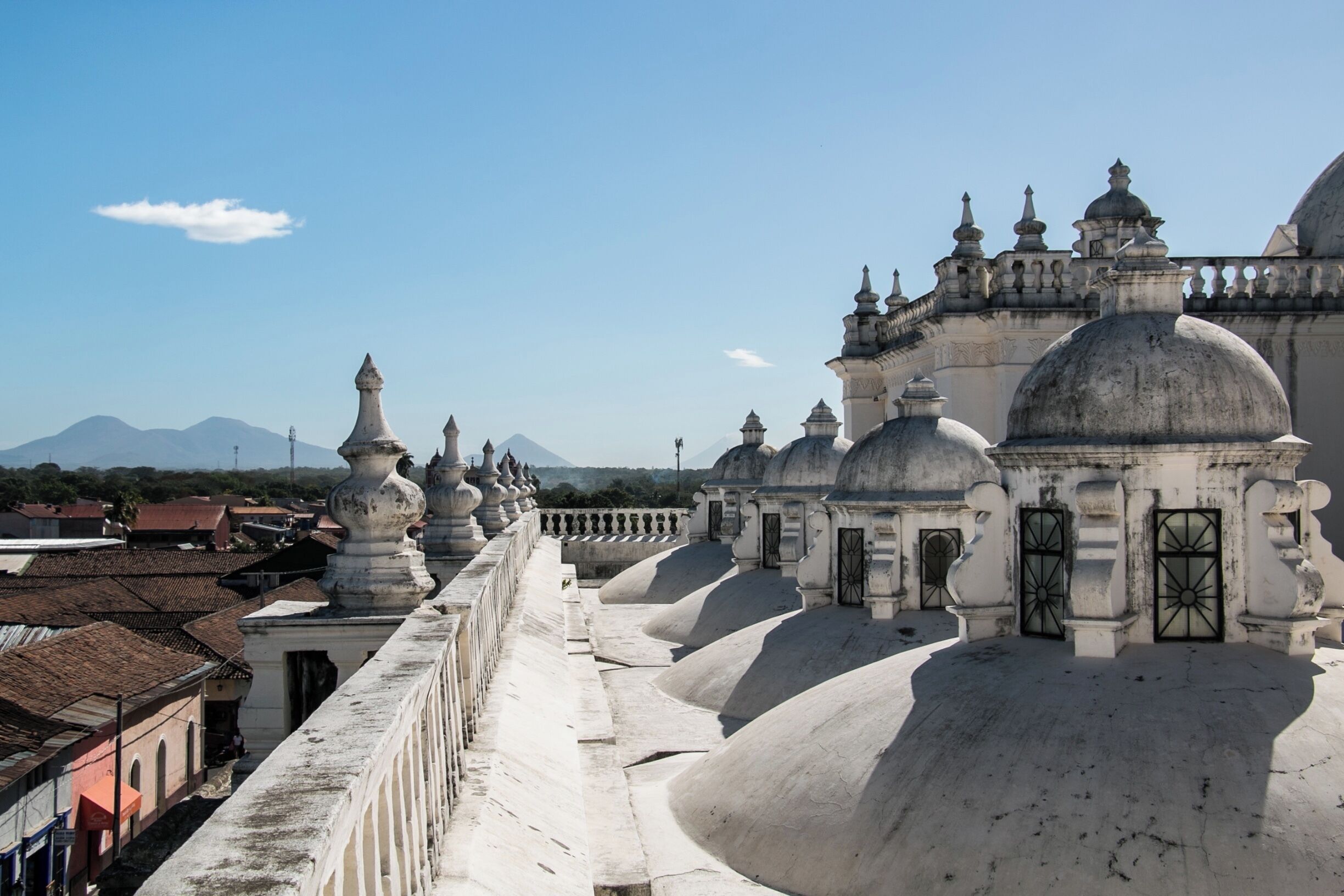 Officially the "Real and Renowned Basilica Cathedral of the Assumption of the Blessed Virgin Mary", it's more typically referred to as simply the León Cathedral. 

Probably the most recognized structure in the city, but the rooftop is where the best shots exist. Just make sure to go early (opens at 8am) to beat the hot Nicaraguan sun.

#Nicaragua #Leon #Cathedral