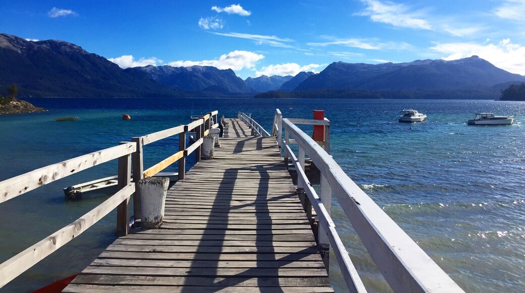 We stayed in Bariloche, Argentina and took a day trip exploring all the surrounding areas. On our trip we came across this beautiful small pier. The Patagonia region of South America is among one of my favorite places on earth #blue #bluetravelphoto