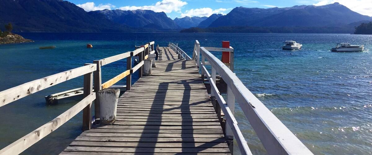 We stayed in Bariloche, Argentina and took a day trip exploring all the surrounding areas. On our trip we came across this beautiful small pier. The Patagonia region of South America is among one of my favorite places on earth #blue #bluetravelphoto