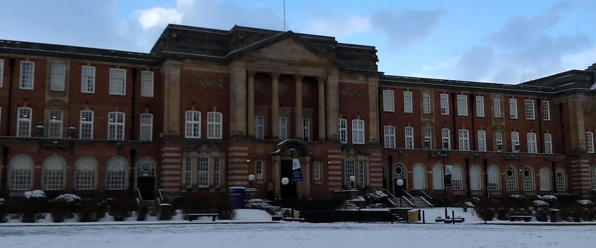 The campus looks even more beautiful when it's covered in snow.