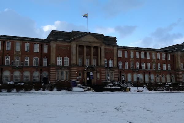 The campus looks even more beautiful when it's covered in snow.