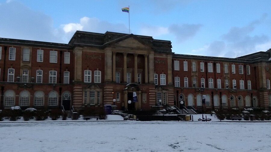 The campus looks even more beautiful when it's covered in snow.