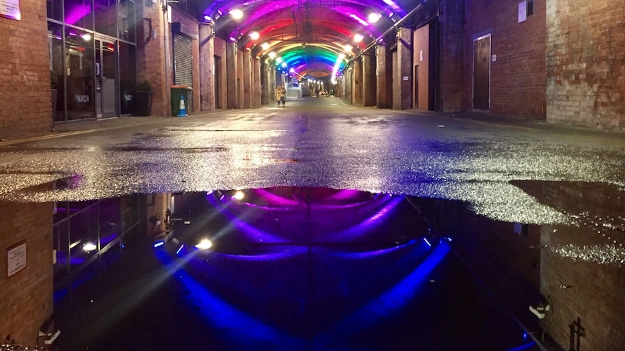 A flash of rainbows in the dark arches of the city đđ #loveleeds #UrbanJungle