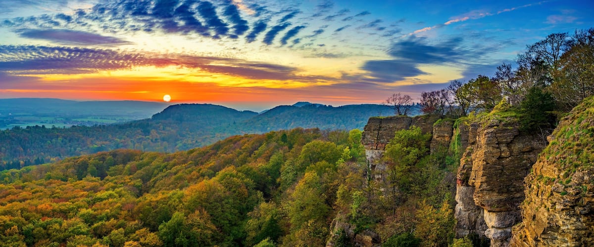 Hohenstein kurz vor dem Sonnenuntergang