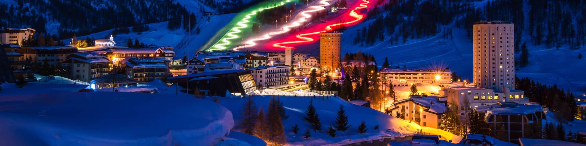 Fiaccolata at Sestriere. The most famous event of every mountain city in Italy.