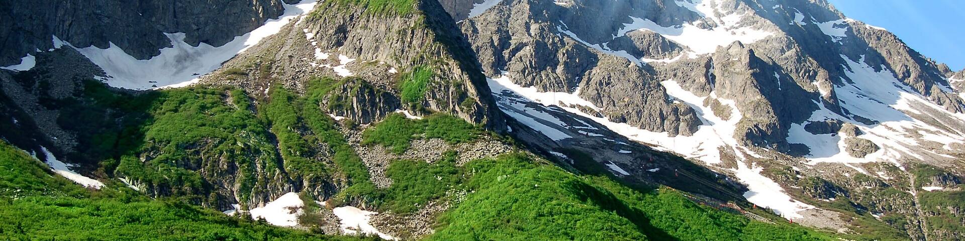 view of the mountains of Passo Tonale-Italy