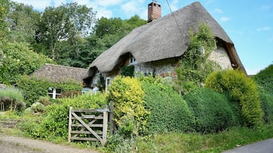 Traditional English Thatched Cottage , Wiltshire England, UK.