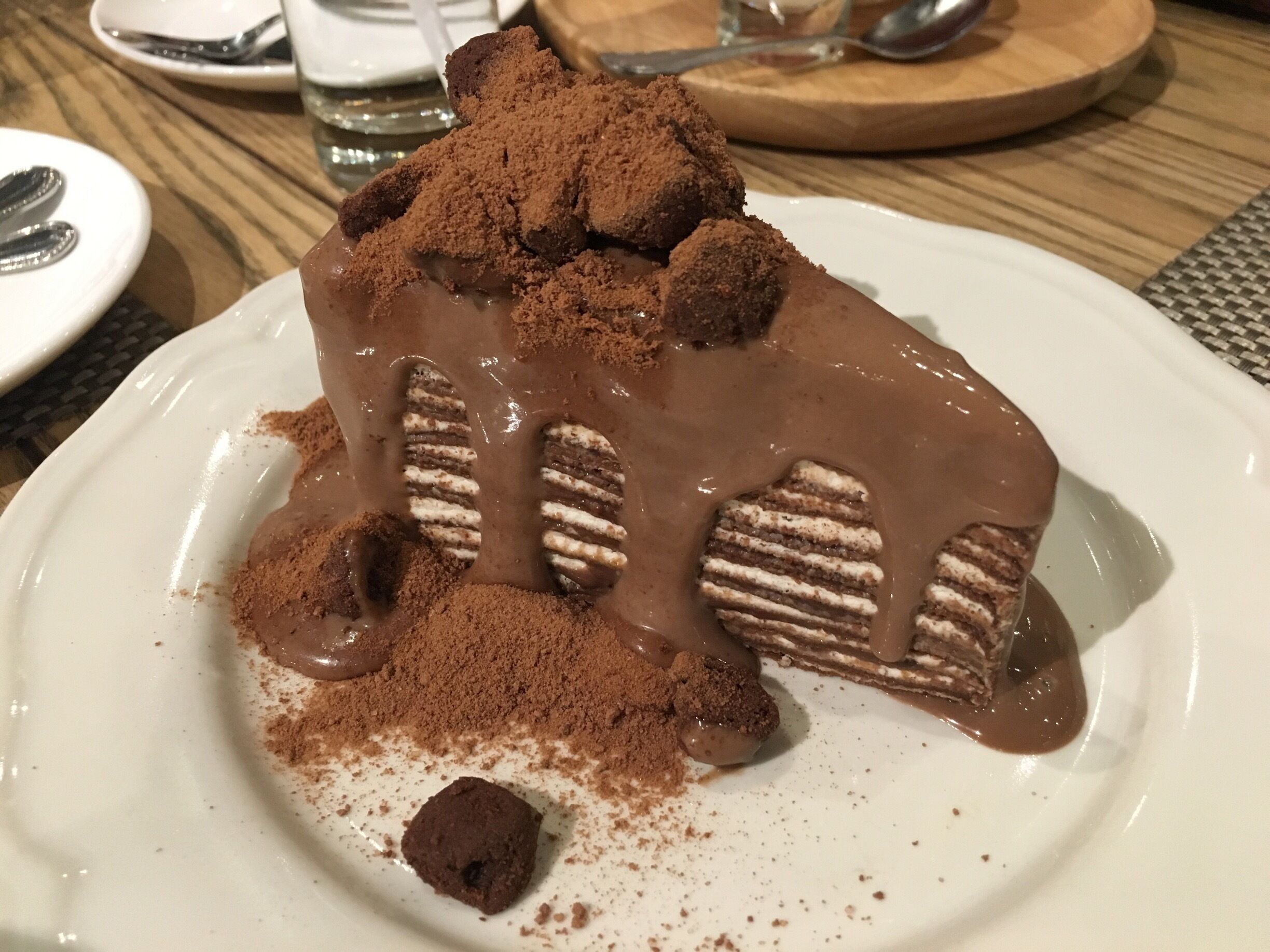 Audrey restaurant 

Milo crape cake, it's not too sweet and I love it!

- 8th floor, Helix Building, The Emquarier Mall
- BTS Prompong 

#foodiefinds