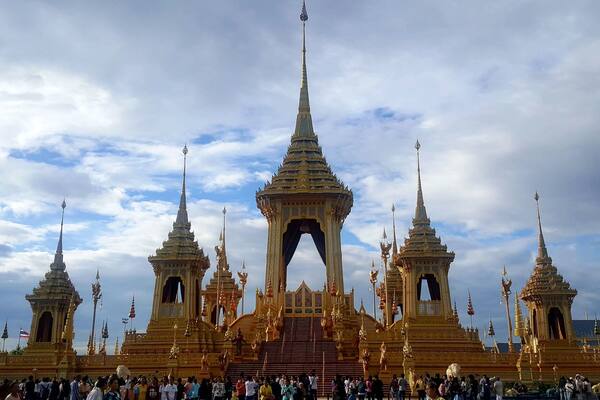 The crematorium of King Bhumiphol Adulyadej. The 9th king of Thailand. In the royal cremation ceremony.