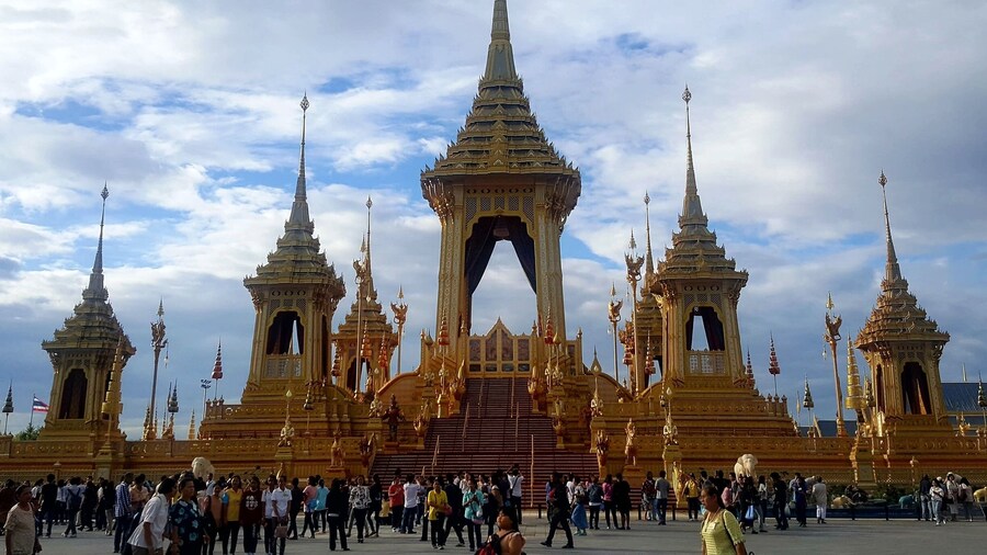 The crematorium of King Bhumiphol Adulyadej. The 9th king of Thailand. In the royal cremation ceremony.