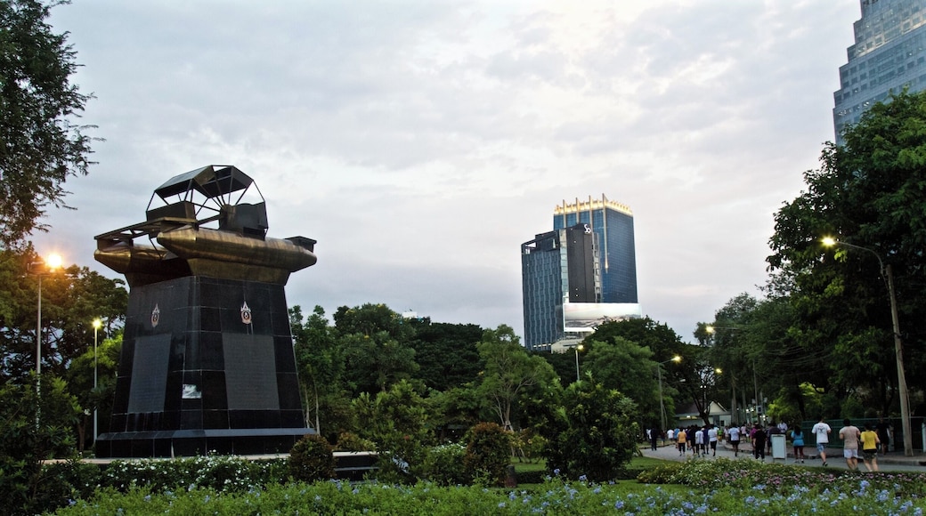 Lumpini is a beautiful park within the city. There are lakes to enjoy and it seems as if the whole city is using the running track and weight machines available. A nice place to spend a few hours while in the city.