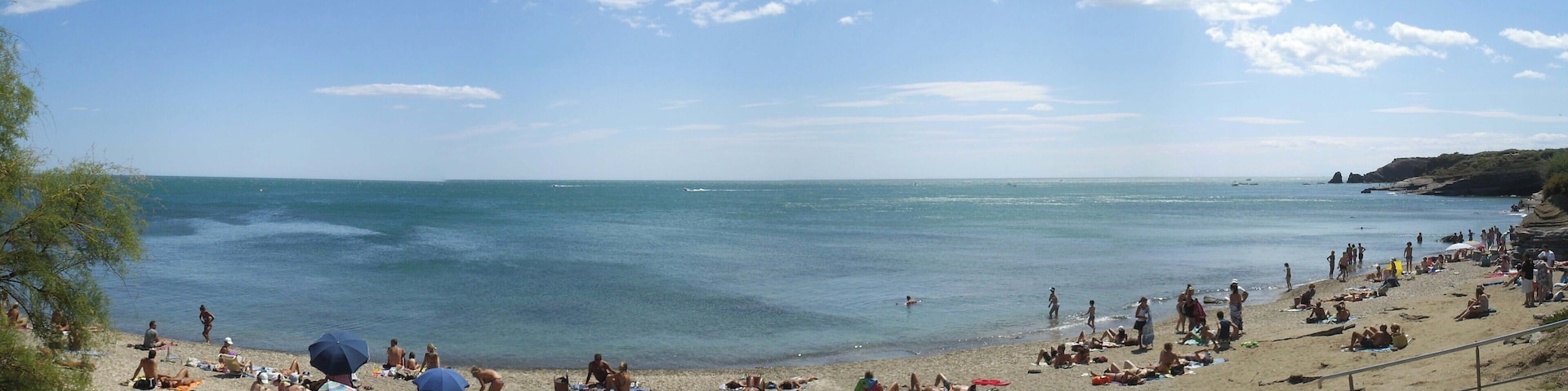 Plage de la Grande Conque au Cap-d'Agde (Agde, Hérault, France).