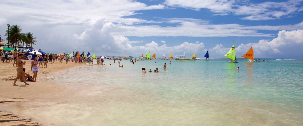 Porto de Galinhas เนื้อเรื่องที่ แล่นเรือ, ว่ายน้ำ และ หาดทราย