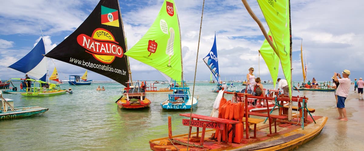 Porto de Galinhas showing rafting, general coastal views and sailing