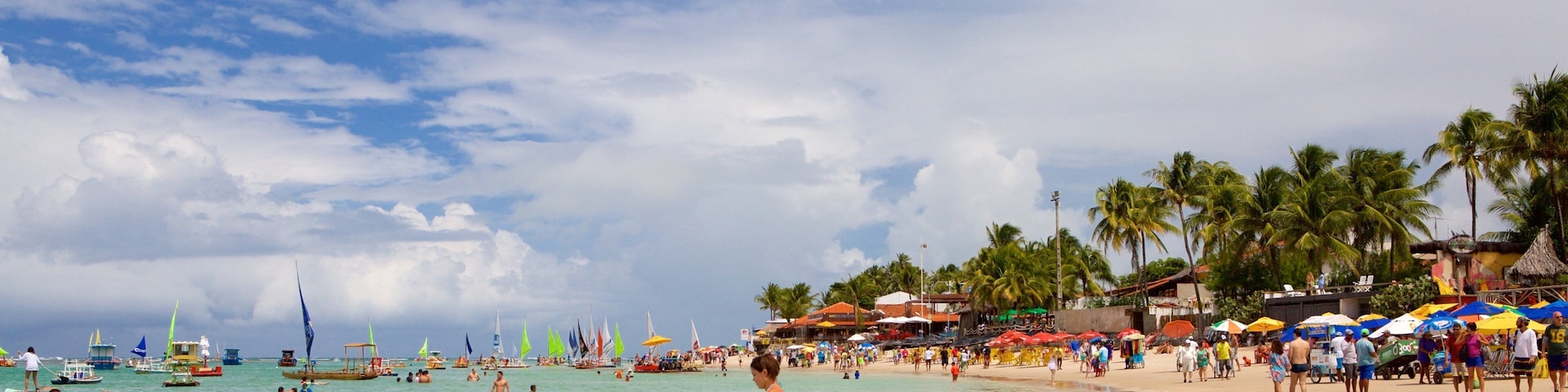 Porto de Galinhas which includes swimming, general coastal views and a beach