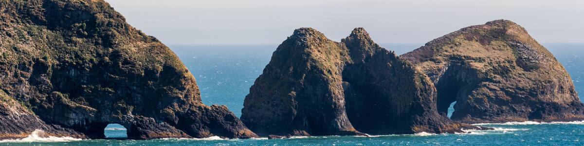 Three Arch Rocks, visible from Cape Meares on the Oregon coast; Oceanside, Oregon, United States of America