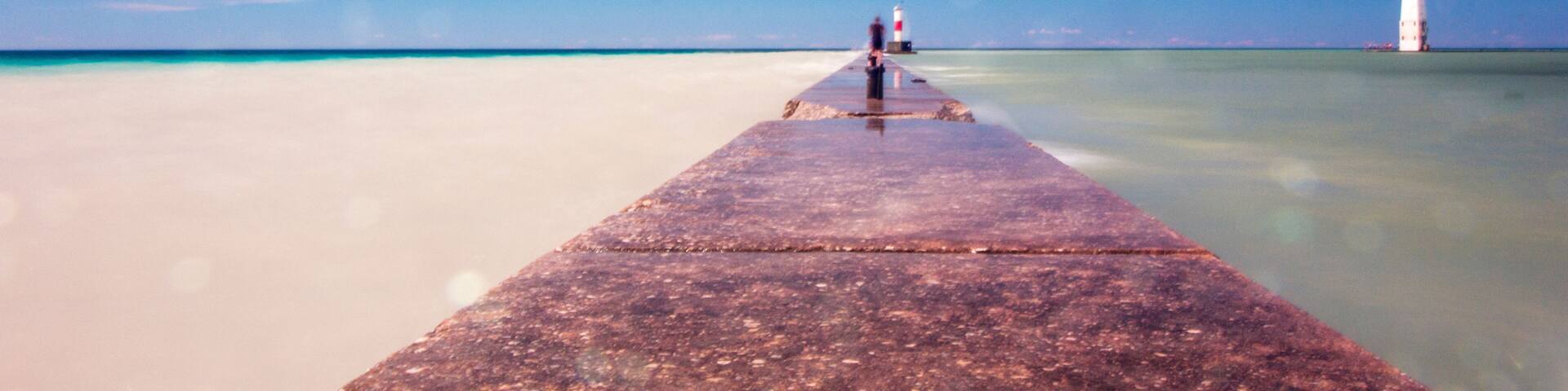 Frankfort Harbor, Frankfort, Michigan in Sumer