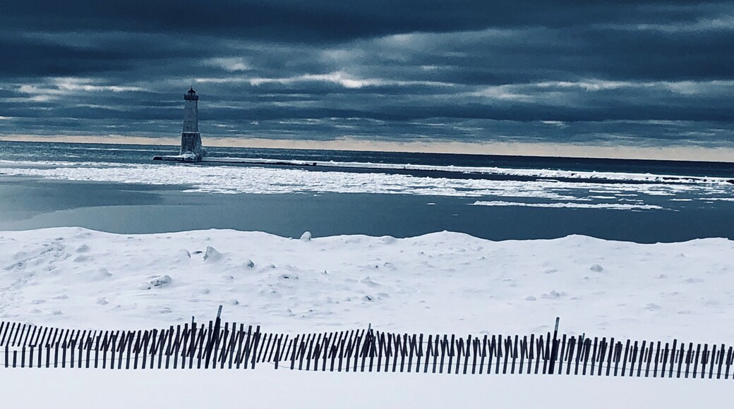 Lake Michigan is stunning in the winter months.