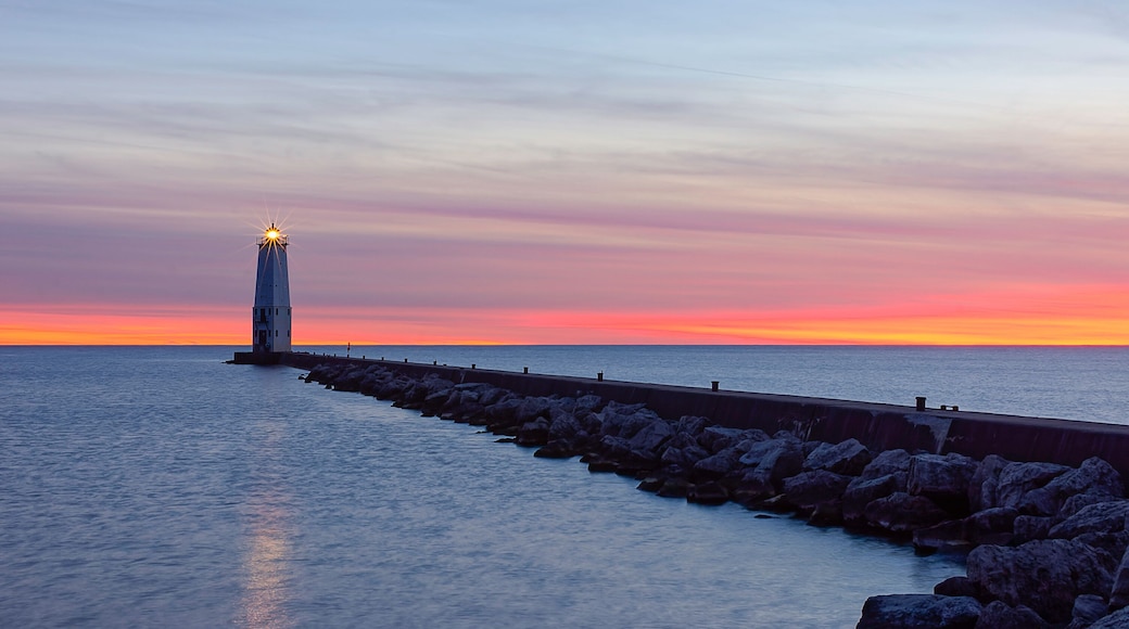 lighthouse at sunset