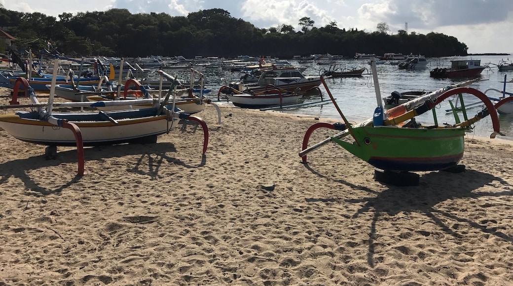 Visit Padangbai to see traditional jukung boats and go snorkelling