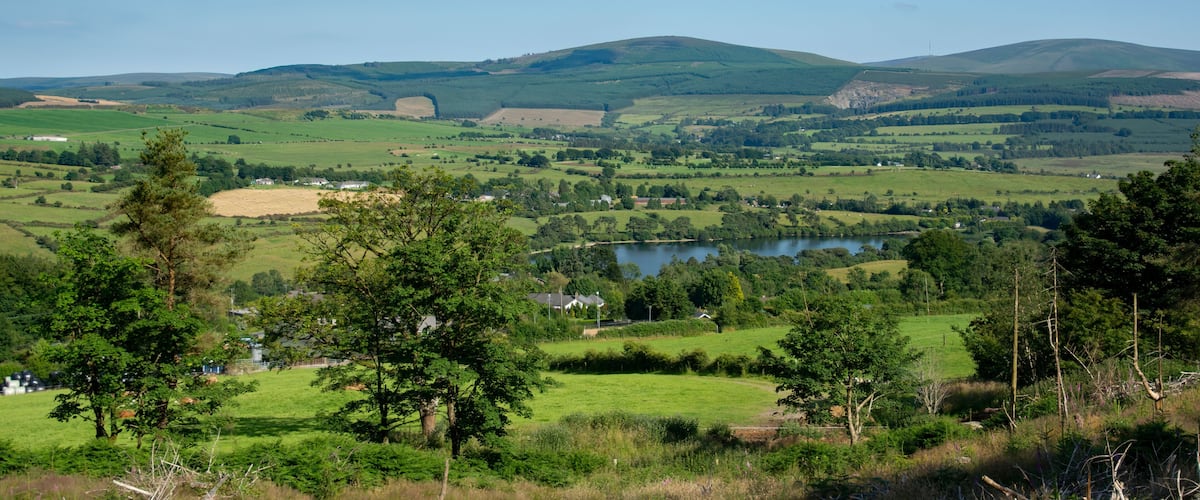 The Dublin mountains as seen from Saggart hill.