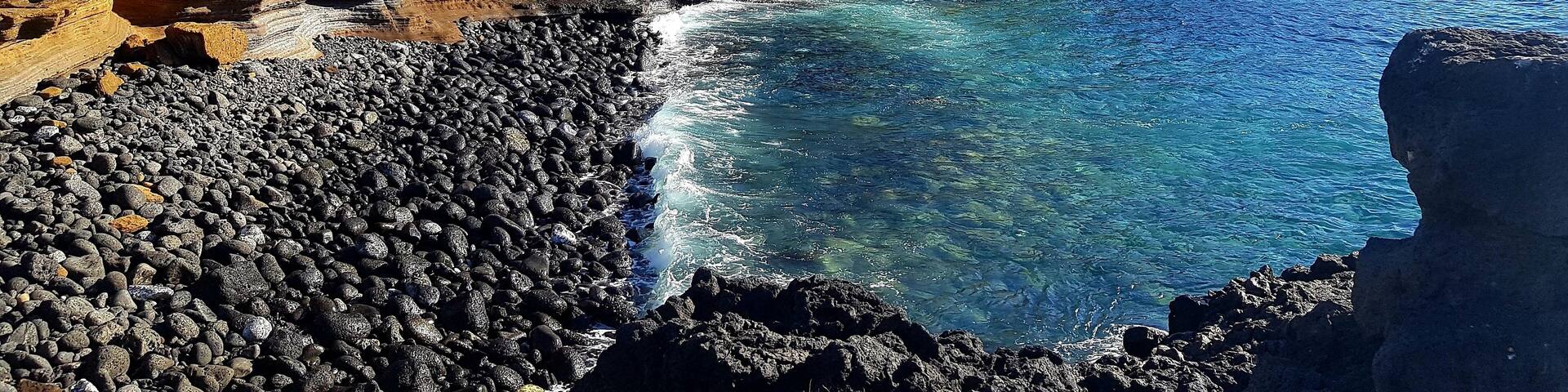 After many trips to the beautiful island of Tenerife I finally got to visit Costa del Silencio where this ' beach ' is located. We were lucky to be blessed with clear blue skies and crystal clear water to view this natural beauty.