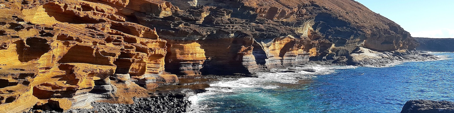 After many trips to the beautiful island of Tenerife I finally got to visit Costa del Silencio where this ' beach ' is located. We were lucky to be blessed with clear blue skies and crystal clear water to view this natural beauty.