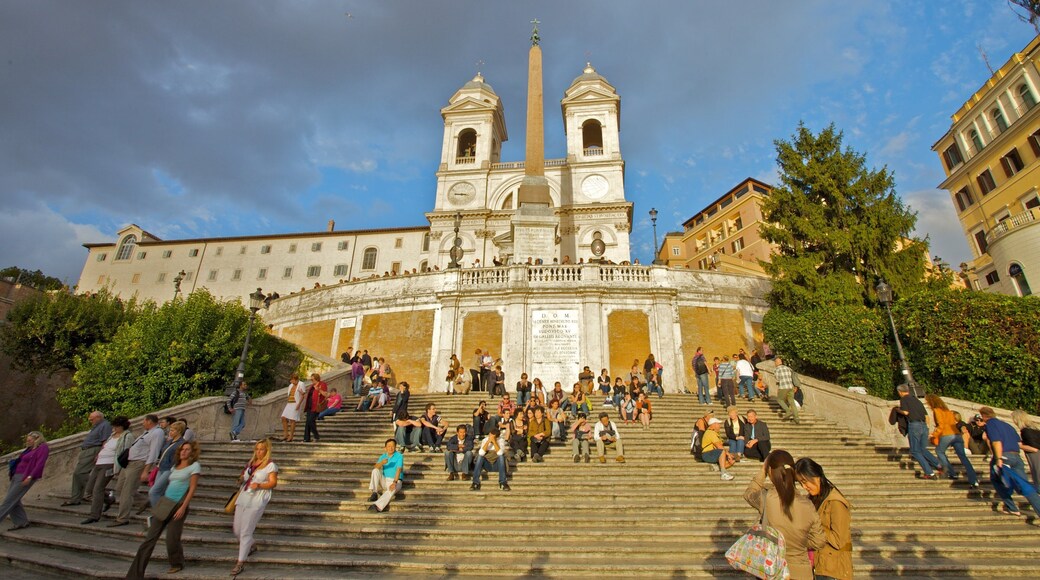 Spanish Steps which includes a square or plaza, a city and religious elements