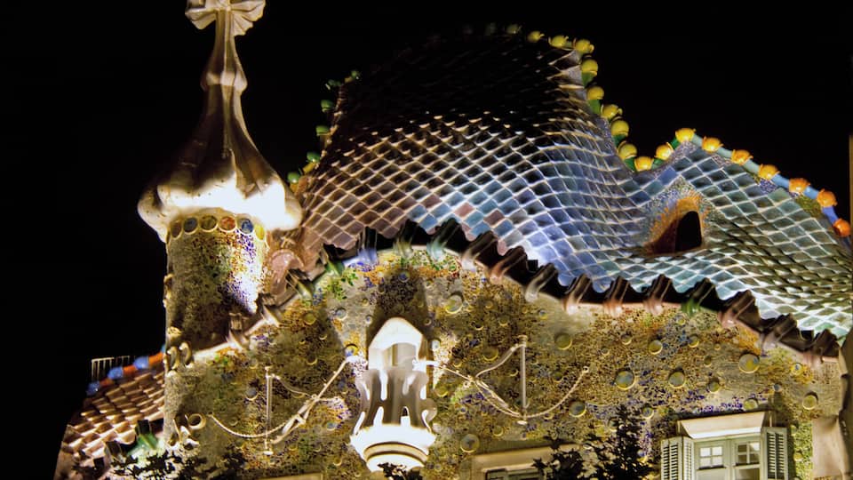 Casa Batllo Roof at Night 2