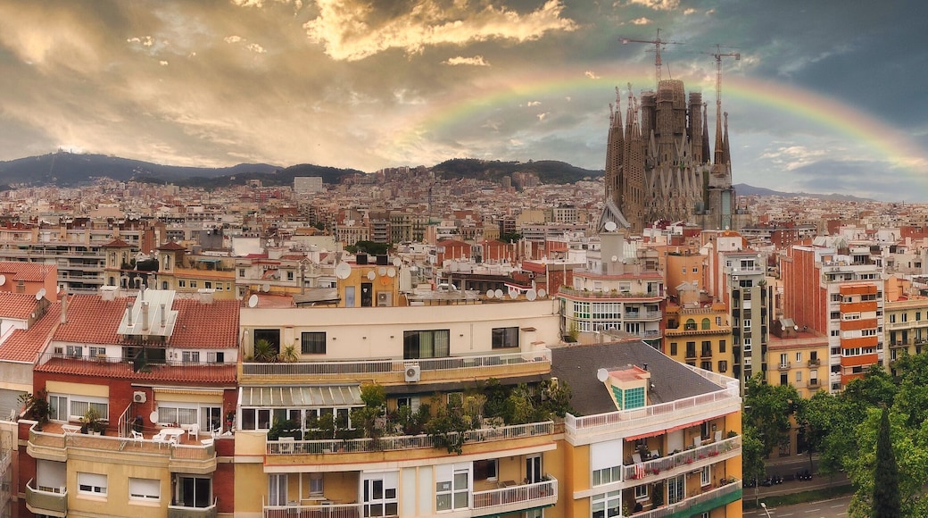 View of Buildings in Barcelona. Eixample District. Catalonia,Spain