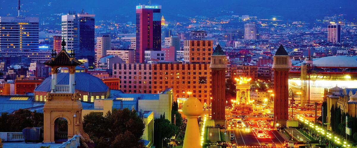 Barcelona Blue hour in Barcelona from MontJuic Visit my travel blog earthincolors.wordpress.com to see my best pics and read my travel stories . **** COPYRIGHT AND CC INFORMATION **** If you like and want to use my photos you can do it for free BUT first you HAVE to read and respect my rules and policy reported in my profile page here www.flickr.com/people/aigle_dore/ Thanks