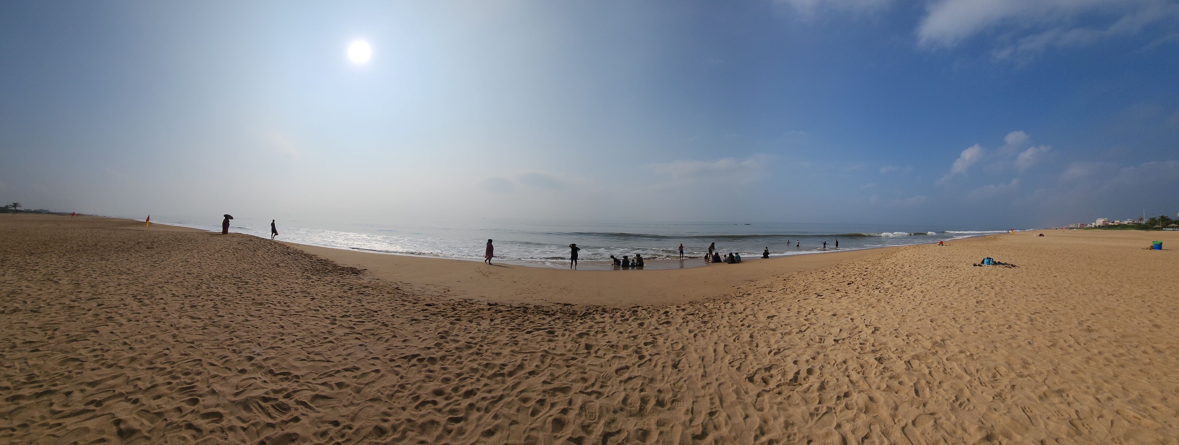 Puri, Odisha India - Oct 30 2024: Golden Beach - Blue flag beach in Puri, Odisha.