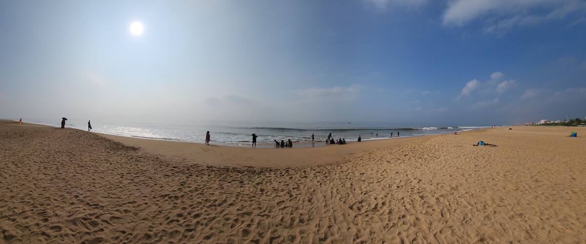 Puri, Odisha India - Oct 30 2024: Golden Beach - Blue flag beach in Puri, Odisha.