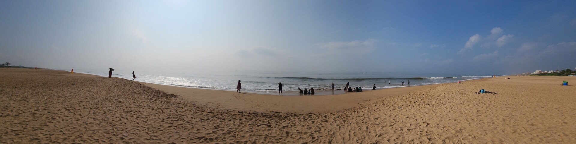 Puri, Odisha India - Oct 30 2024: Golden Beach - Blue flag beach in Puri, Odisha.