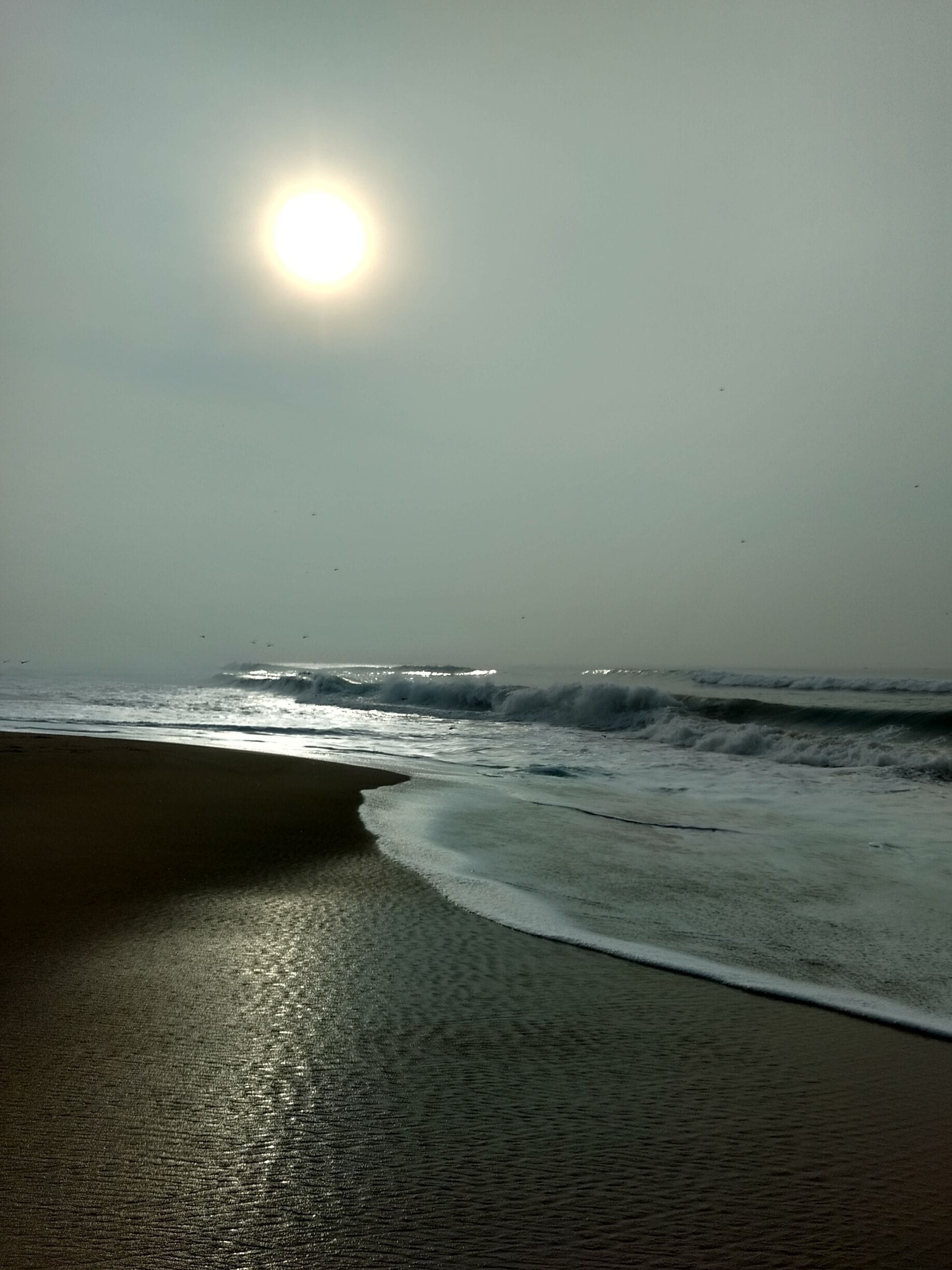 Sunrise in Puri... The waves are mighty and powerful! Take a dip but don't go too far. #Traveller #Puri #Sunshine #Beach #Reflections 