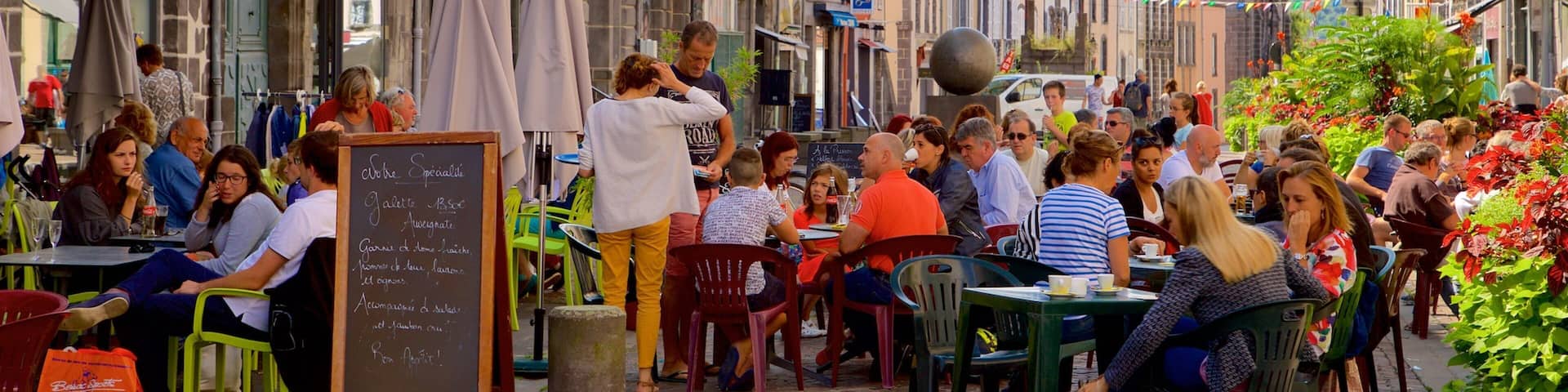 リオン フィーチャー 都市, 標識 と 屋外での食事