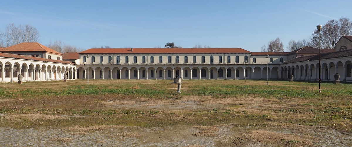 La Certosa former monastery and insane asylum entrance portal in