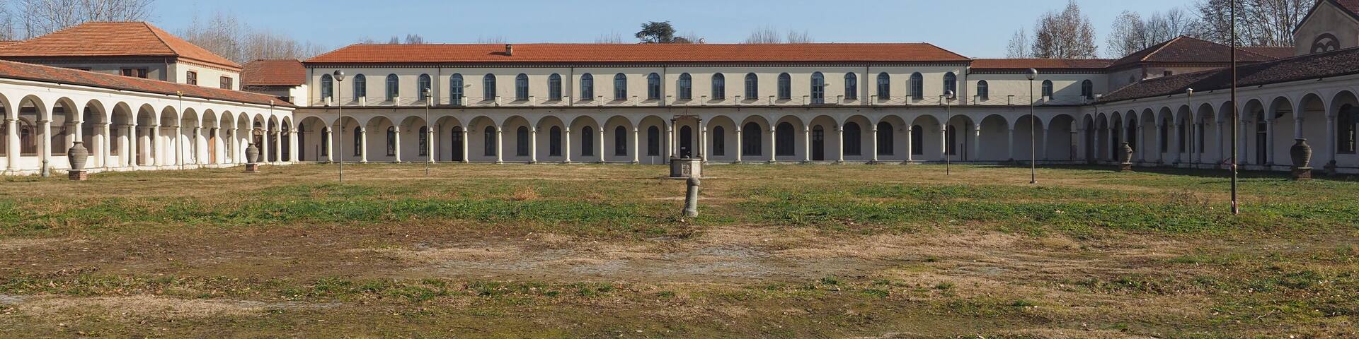La Certosa former monastery and insane asylum entrance portal in