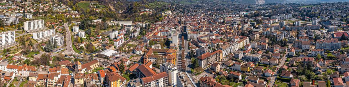 Voiron vue de drone