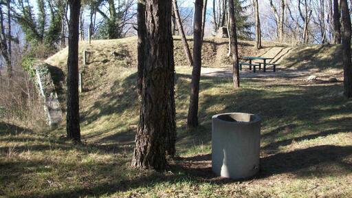 Batteries hautes du Murier, Saint-Martin d'Hères, Isère, France. Old artillery site, from 1880s