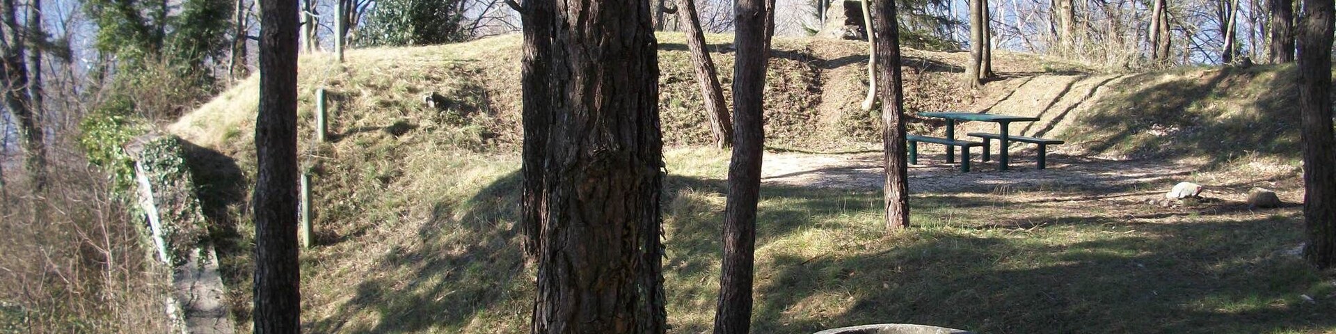 Batteries hautes du Murier, Saint-Martin d'Hères, Isère, France. Old artillery site, from 1880s