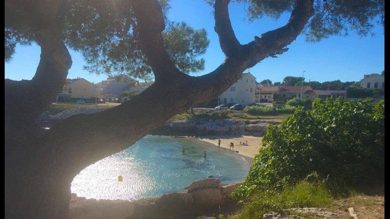 Another point of view of the small beach of carro, near marseille, south of france